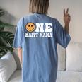 One Happy Dude 1St Birthday One Cool Mama Family Matching Women's Oversized Comfort T-shirt Back Print Blue Jean