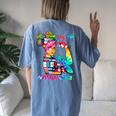 Hispanic Heritage Month Hispanic Girls Inspired Women's Oversized Comfort T-shirt Back Print Blue Jean
