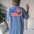 Patriotic Eagle 4Th Of July Usa American Flag Men Women Kids Women's Oversized Graphic Back Print Comfort T-shirt Blue Jean