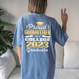 Proud Godmother Of 2023 College Graduate Family 23 Women's Oversized Comfort T-Shirt Back Print Blue Jean