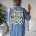 Proud Mom Of A Senior 2024 Class Of 2024 Mom Of A Senior Women's Oversized Comfort T-Shirt Back Print Blue Jean