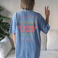 Se Amable Be Kind In Spanish Retro Colors Graphic Women's Oversized Comfort T-Shirt Back Print Blue Jean