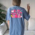 In My Second Grade Era Back To School 2Nd Grade Retro Groovy Women's Oversized Comfort T-shirt Back Print Blue Jean