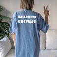 Silly Humor Last Minute Halloween Costume Halloween Costume Women's Oversized Comfort T-shirt Back Print Blue Jean