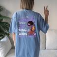 Stepping Into My 50Th Birthday With Gods Grace Mercy Women's Oversized Comfort T-shirt Back Print Blue Jean