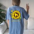 Sunflower Dog Mom For Goldendoodle Lovers Women's Oversized Comfort T-Shirt Back Print Blue Jean