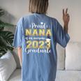 Super Proud Nana Of 2023 Graduate Awesome Family College Women's Oversized Comfort T-Shirt Back Print Blue Jean