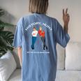 History Huh Red White And Royal Blue Gtbt For Women's Oversized Comfort T-shirt Back Print Blue Jean