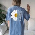 Tu I Am Radiation Therapist Daisy Flower Costume Hippie Women's Oversized Comfort T-Shirt Back Print Blue Jean