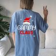 Ugly Sweater Christmas Matching Costume Gammy Claus Women's Oversized Comfort T-shirt Back Print Blue Jean