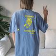 World Down Syndrome Day Awareness We Wear Blue And Yellow Women's Oversized Comfort T-Shirt Back Print Blue Jean