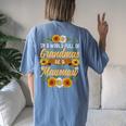 In A World Full Of Grandmas Be A Mawmaw Sunflower Women's Oversized Comfort T-Shirt Back Print Blue Jean
