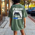 2Nd Grade Level Loading Back To School Video Game Controller Women's Oversized Comfort T-shirt Back Print Moss