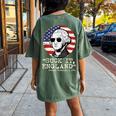 4Th July George Washington England Funny Patriotic Men Women Women's Oversized Graphic Back Print Comfort T-shirt Moss