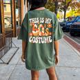 This Is My 60S Costume Groovy Peace Hippie 60'S Theme Party Women's Oversized Comfort T-shirt Back Print Moss