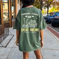 Chemistry Teacher And Dog Mom Costume Daisy Flower Women's Oversized Comfort T-Shirt Back Print Moss