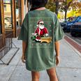 Christmas Santa Woodworking Ugly Christmas Sweater Women's Oversized Comfort T-shirt Back Print Moss