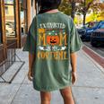 Exhausted Mom Is My Costume Halloween Mother Women's Oversized Comfort T-shirt Back Print Moss