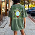 Ugly Christmas Sweater With Mirror Xmas Girls Women's Oversized Comfort T-shirt Back Print Moss