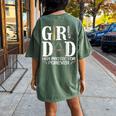 Girl Dad Her Protector Forever Father Of Girls Women's Oversized Comfort T-shirt Back Print Moss