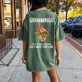 Grammingo Like An Grandma Only Awesome Floral Women's Oversized Comfort T-Shirt Back Print Moss