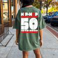 Hip-Hop 50 Years Old Women's Oversized Comfort T-shirt Back Print Moss