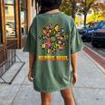Hippie Soul Flower Power Peace Sign 60S 70S Tie Dye Women's Oversized Comfort T-Shirt Back Print Moss