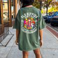 Hippie Tie Dye Groovy Grandmas Woman Graphic Women's Oversized Comfort T-Shirt Back Print Moss