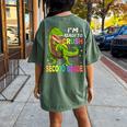 I'm Ready To Crush 2Nd Grade Dinosaur Back To School Women's Oversized Comfort T-shirt Back Print Moss