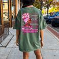 I'm The Storm Black Breast Cancer Survivor Pink Ribbon Women's Oversized Comfort T-shirt Back Print Moss