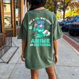 Just A Girl Who Loves Anime And Sketching Women's Oversized Comfort T-shirt Back Print Moss