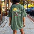Be Kind Elephant Women's Oversized Comfort T-Shirt Back Print Moss