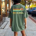 Be Kind Inspirational Retro Vintage Quote Autism Awareness Women's Oversized Comfort T-Shirt Back Print Moss
