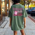 Kindergarten Cowgirl Style Western Boots Back To School Women's Oversized Comfort T-Shirt Back Print Moss