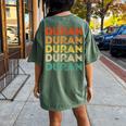 Love Heart Duran Vintage Style Black Duran Women's Oversized Comfort T-shirt Back Print Moss