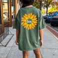 Matching Big Little Greek Reveal Sorority Family Sunflower Women's Oversized Comfort T-Shirt Back Print Moss