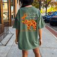 Multiple Sclerosis Awareness Sunflower Elephant Be Kind Women's Oversized Comfort T-Shirt Back Print Moss