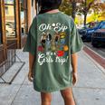 Oh Sip It's A Girls Trip Wine Party Black Queen Women's Oversized Comfort T-shirt Back Print Moss