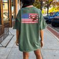 Patriotic Eagle 4Th Of July Usa American Flag Men Women Kids Women's Oversized Graphic Back Print Comfort T-shirt Moss