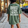 Personalized Bruce The Man The Myth The Legend Women's Oversized Comfort T-shirt Back Print Moss