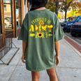 Promoted To Aunt Est 2019 T Sunflower Aunt Women's Oversized Comfort T-Shirt Back Print Moss