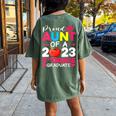 Proud Aunt Of 2023 5Th Grade Graduate Graduation Women's Oversized Comfort T-Shirt Back Print Moss