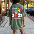 Proud Aunt Of 2023 Pre K Graduate Graduation Women's Oversized Comfort T-Shirt Back Print Moss