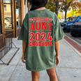 Proud Aunt Of A Class Of 2024 Graduate Senior Graduation Women's Oversized Comfort T-Shirt Back Print Moss