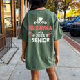 Proud Grandma Of A 2024 Senior Graduation 2024 Women's Oversized Comfort T-shirt Back Print Moss