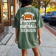Proud Grandma Of A Football Senior 2024 Graduate Women's Oversized Comfort T-shirt Back Print Moss
