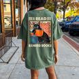 I Read Banned Books Black Cat Reader Bookworm Women Women's Oversized Comfort T-Shirt Back Print Moss