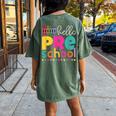 Back To School Hello Preschool First Day Of Prek Teacher Women's Oversized Comfort T-shirt Back Print Moss