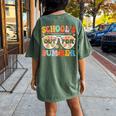 Schools Out For Summer Retro Last Day Of School Teacher Women's Oversized Comfort T-Shirt Back Print Moss