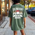 Senior Mom 2024 Volleyball Class Of 2024 Leopard Graduation Women's Oversized Comfort T-shirt Back Print Moss